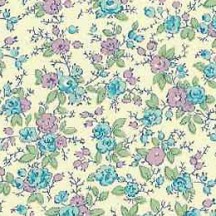 Blue and Purple Petite Floral Print Paper ~ Carta Varese Italy